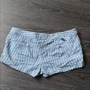 Roxy striped jean short shorts